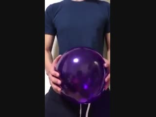 jerking off with a balloon