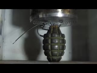 what happens if you put a grenade under the press