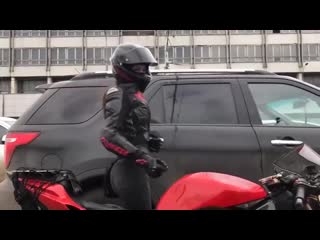 girl dancing in traffic